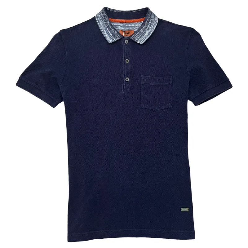 Sale Event Men's Space Dye Collar Polo Shirt Navy Size S