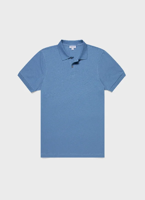 Weekend Specials to Enjoy Men's Piqué Polo Shirt in Como Blue