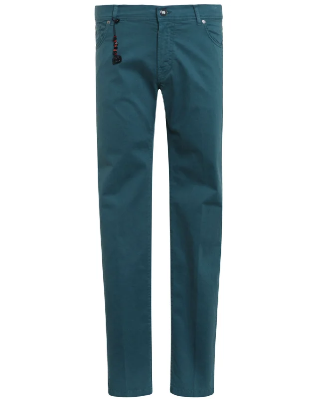 Must-Have Deals Emerald Green Sueded Supima Cotton Casual Pant