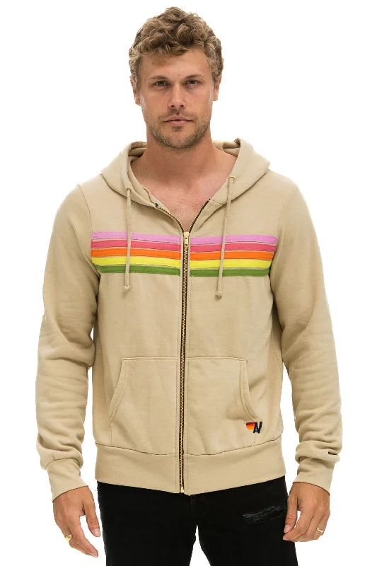 Super Sale 5 STRIPE HOODIE - SAND // PINK // GREEN