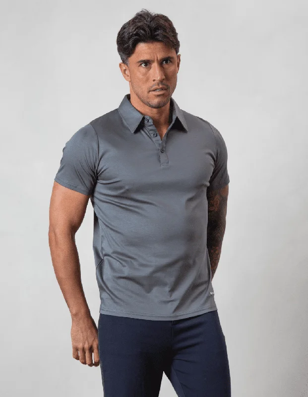 Weekend Discounts to Enjoy Grey Mercerised Polo