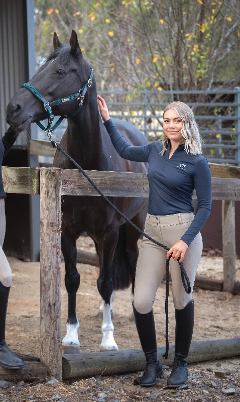 Navy Elle long sleeve training shirt