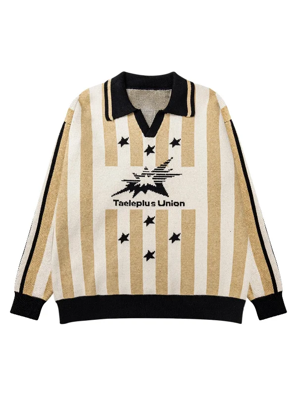 Weekend Savings Sensation Thesupermade Star Rugby Striped Sweater