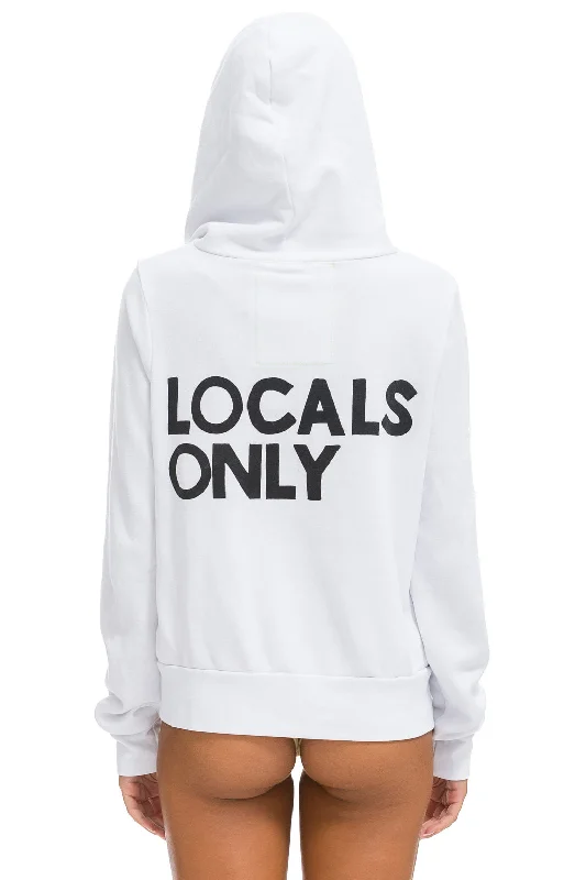 Markdown Madness LOCALS ONLY HOODIE - WHITE