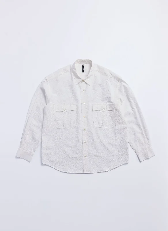 Special Savings Cotton Seersuker Classic Utility Pocket Shirt