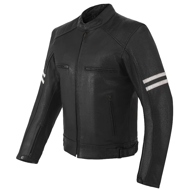 Weekend Specials to Enjoy HMM537 Premium Cowhide Leather 'Street' Cruiser Scooter Jacket with Conceal Carry