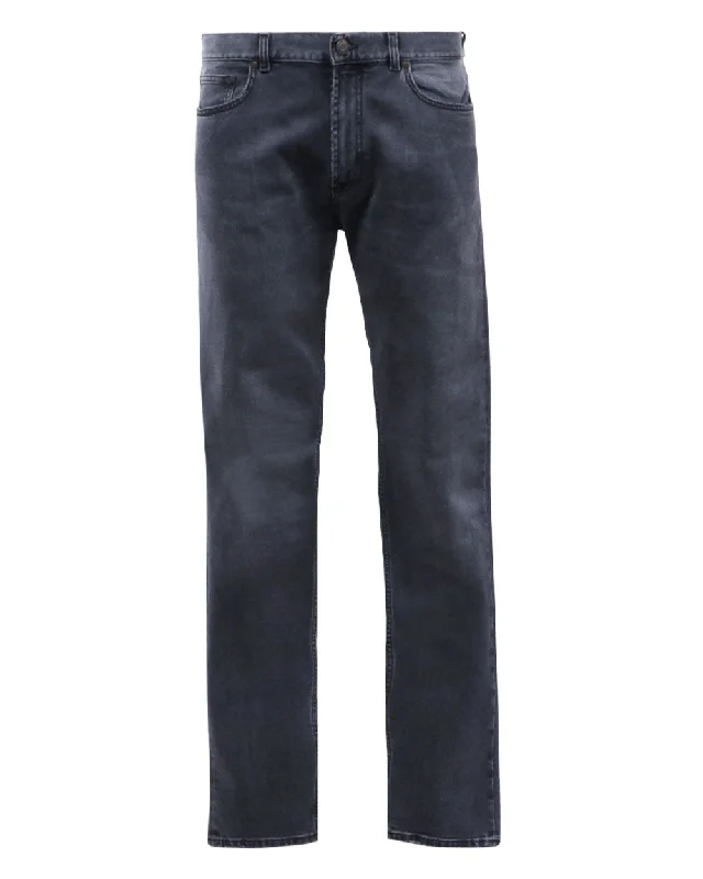 Weekend Deal Dark Grey Bull Denim 5 Pocket Pant