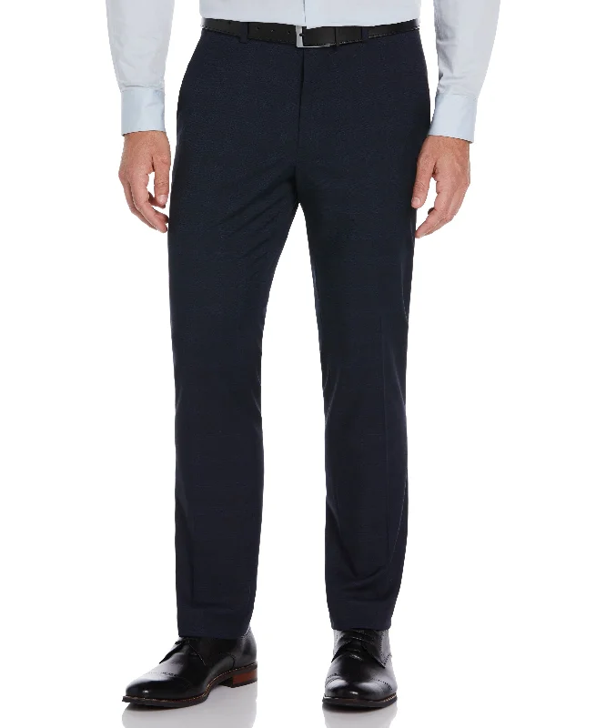 Reduced Rates Slim Fit Textured Plaid Suit Pants