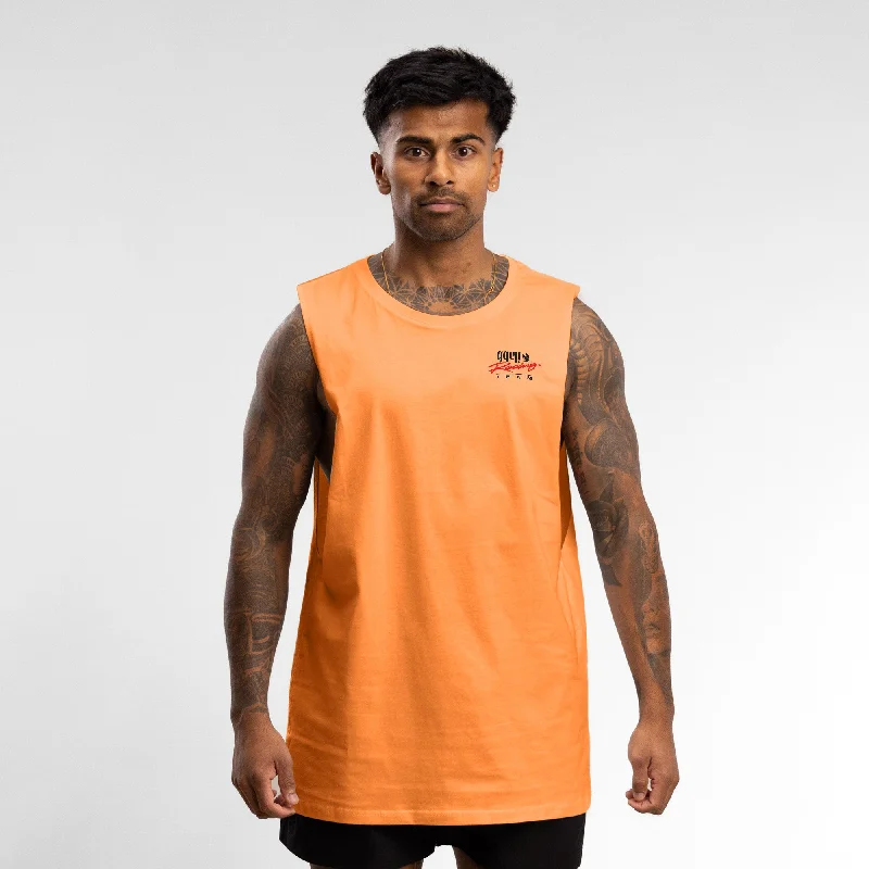 Weekend Specials to Love Racing Bird Muscle Tank Men's TANGERINE