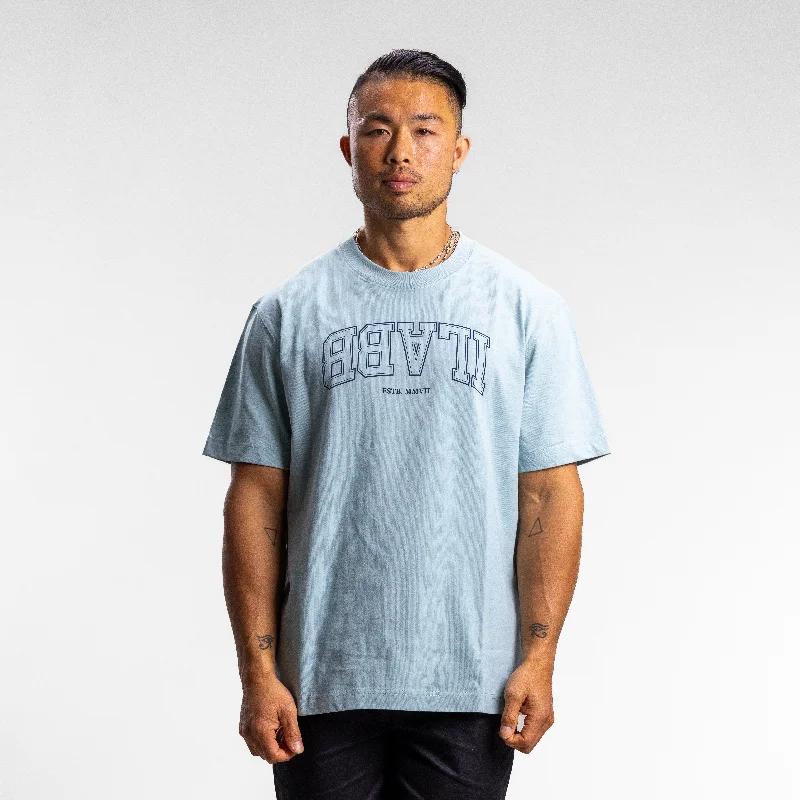 Great Bargains Varsity Line Block Tee Unisex Sky