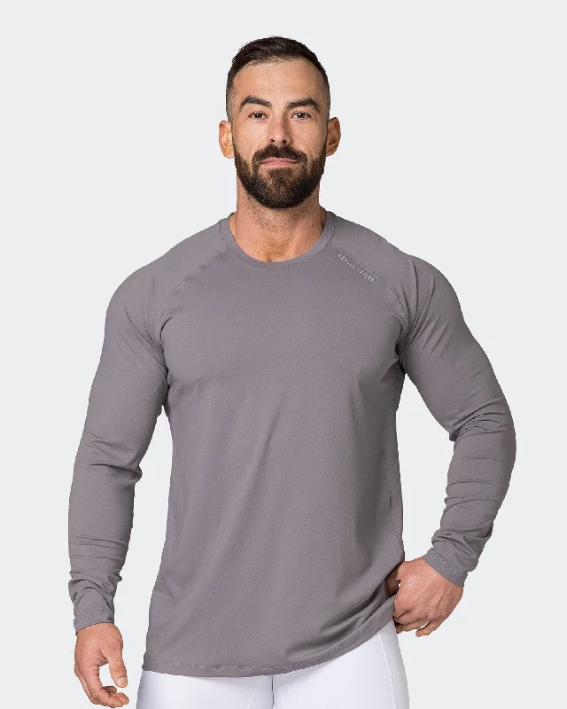 Special Price Reflective Long Sleeve Top - Pearl Grey