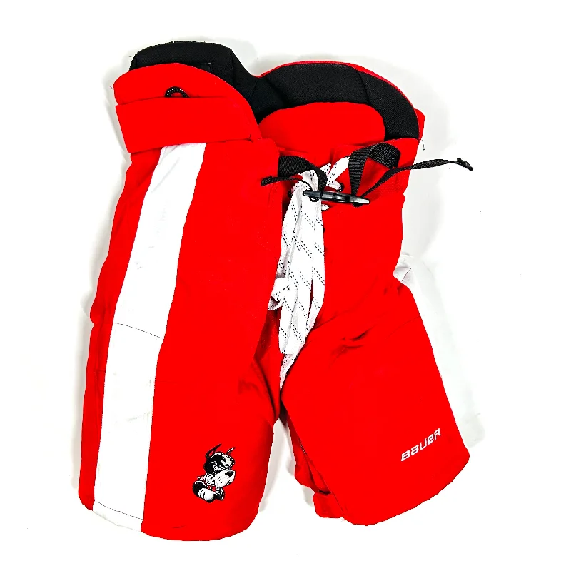 Hurry In Bauer Nexus - Used NCAA Women's Pro Stock Hockey Pants (Red/White)