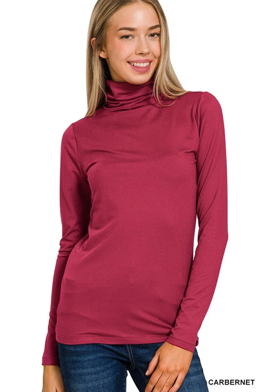 KORI PREMIUM MICROFIBER MOCK NECK TOP S-XL