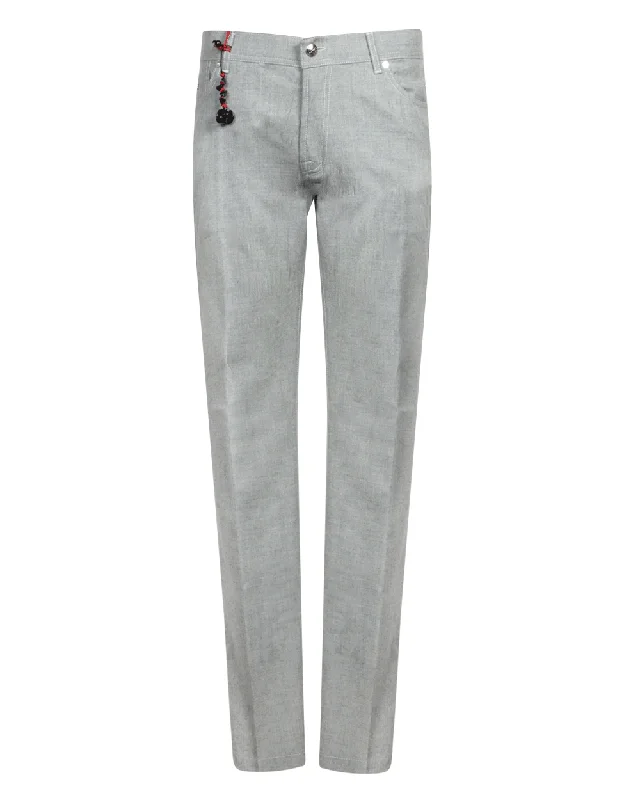 Limited Supply Light Grey Cashmere 5 Pocket Pant