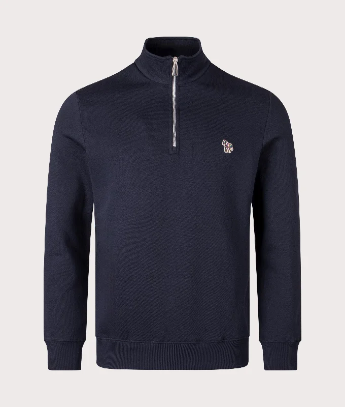 Take Advantage Quarter Zip Zebra Logo Sweatshirt