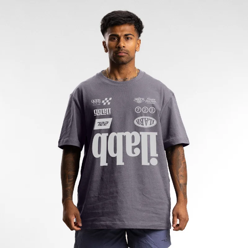 Steals and Deals Race 2.0 Block Tee Unisex GRANITE