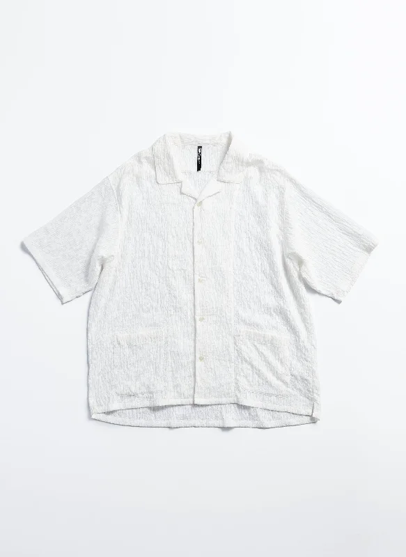 Weekend Savings Sensation Rayon Nylon Distort Lace Open Collar Shirt