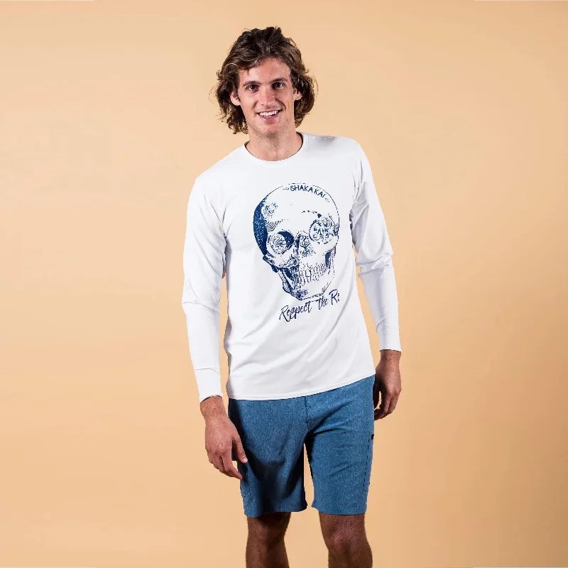 Weekend Savings Spree Skull Vented Long Sleeve Performance Shirt