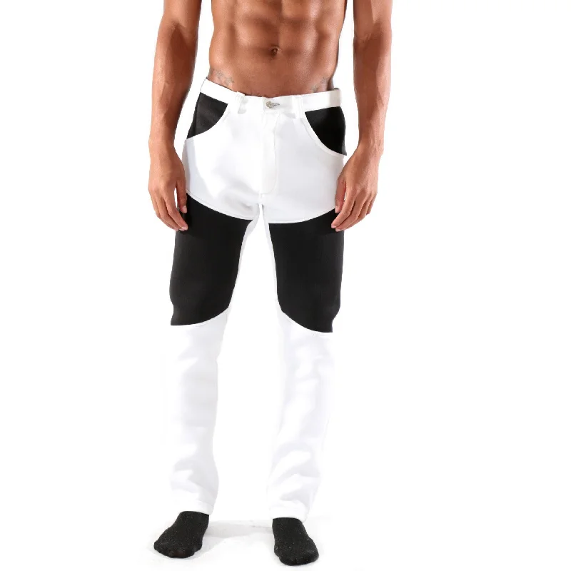 Price Drop Fashion dress trouser with black and white design V