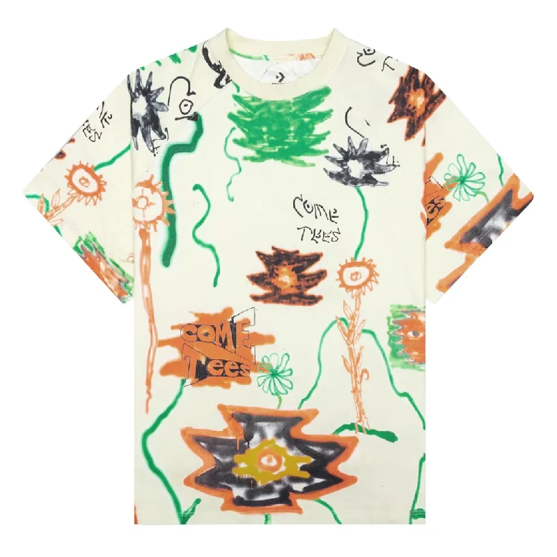 Weekend Flash Sale Converse - Unisex Converse x Come Tees Triangle Floral T-Shirt (10023506 A01)