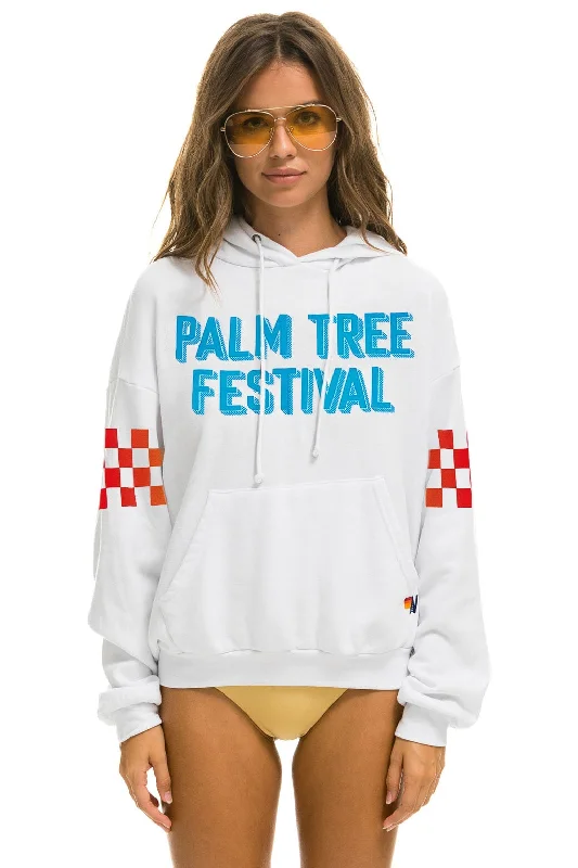 Super Sale PALM TREE FESTIVAL ASPEN 2023 PULLOVER HOODIE RELAXED - WHITE