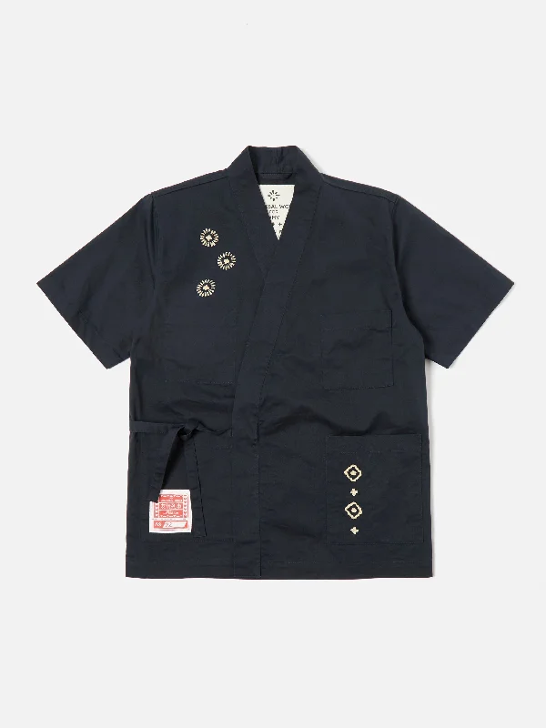 Weekend Savings Extravaganza HHV x Universal Works Kyoto Work Shirt in Navy Twill