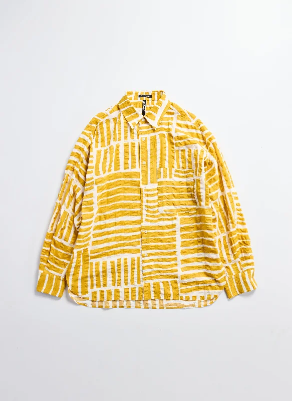 Weekend Specials to Delight Japan Made Miracle Wave Cotton Seersucker Stripe Shirt