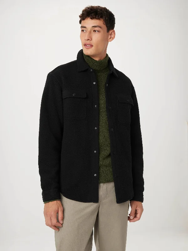 Weekend Deal The Tundra Polar Fleece Overshirt in Black