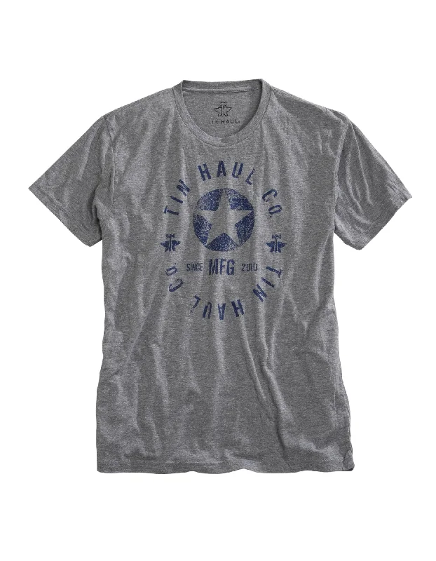 Act Fast Tin Haul Unisex Grey Cotton Blend Star MFG S/S T-Shirt