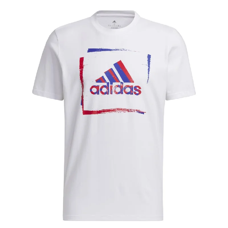 Great Bargain adidas - Men's Two-Tone Stencil Short Sleeve Graphic T-Shirt (HS2517)