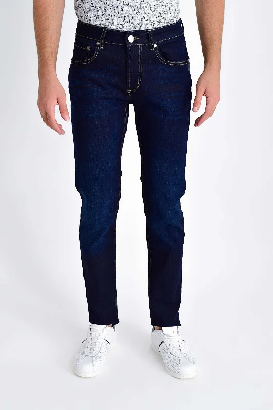 Unbeatable Deal Slim Fit 5 Pocket Low Waist Dark Navy Cotton Denim Jeans