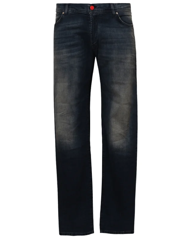 Stock Clearance Sand Wash Denim 5 Pocket Pant
