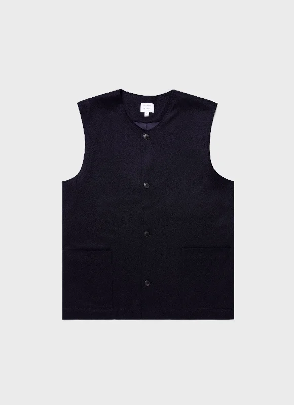 Low Price Men's Sunspel x Casely-Hayford Waistcoat in Navy