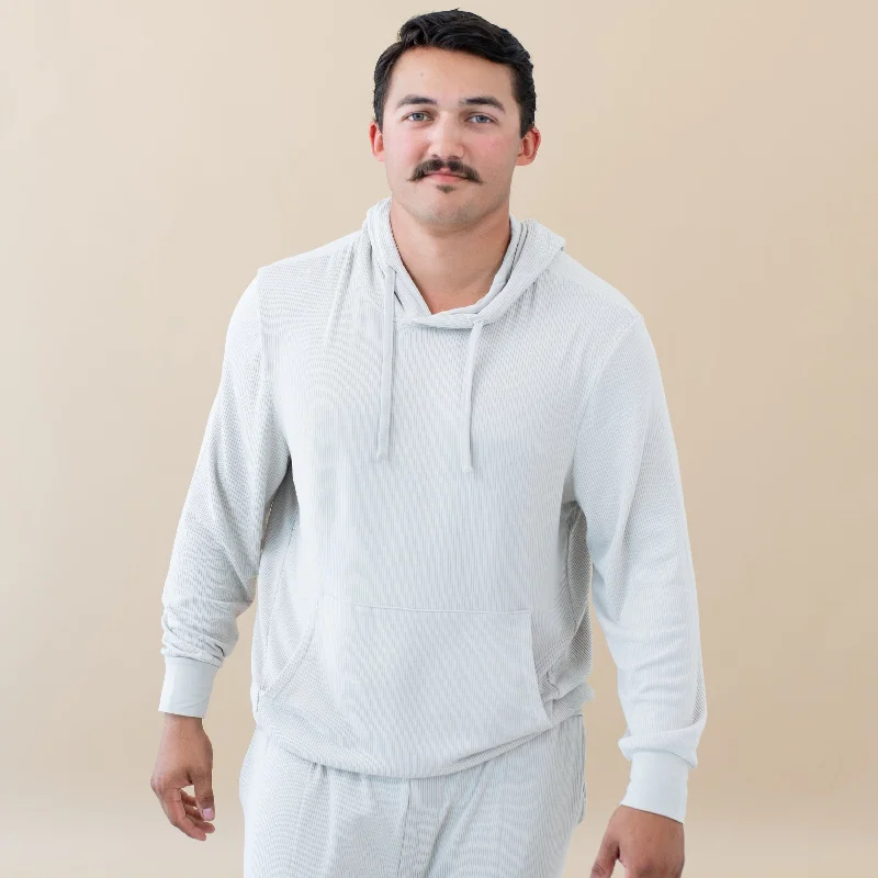 Shop and Save Men's Ribbed Hoodie in Oat