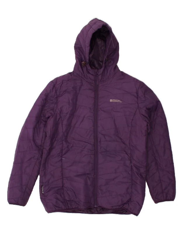 MOUNTAIN WAREHOUSE Womens Hooded Padded Jacket UK 18 XL Purple Polyester