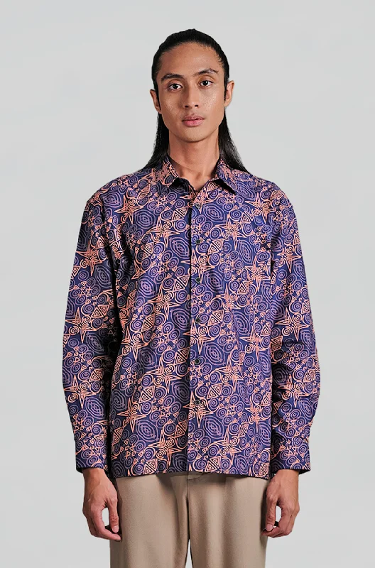 Reduced Price My Modern Fit Long Sleeve Waves Iris Bloom