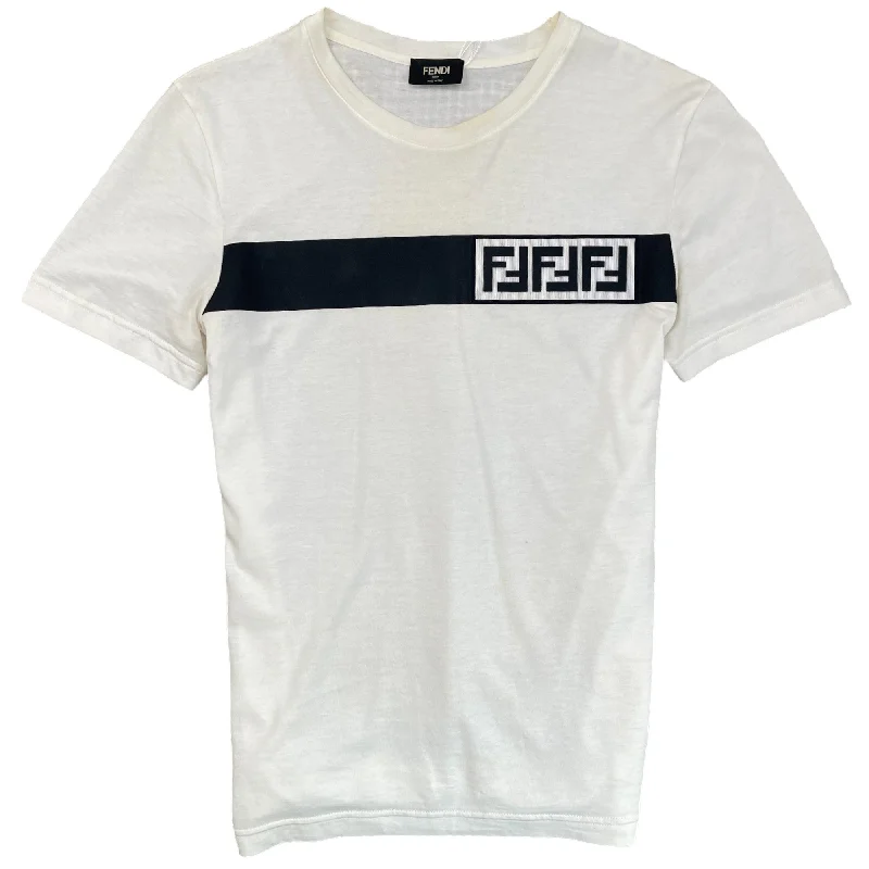 Weekend Sale: Don't Miss Out Men's Ff Logo T-Shirt White Size XS