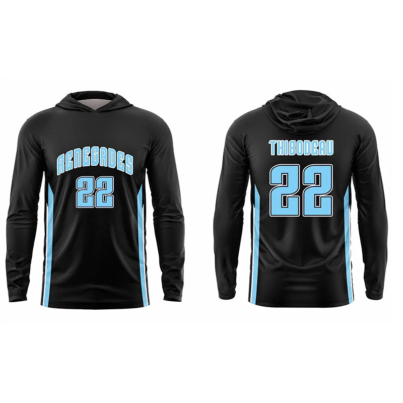 Make Your Weekend Count with Savings Custom Black Hoodie Long Sleeve Quick Dry Lightweight