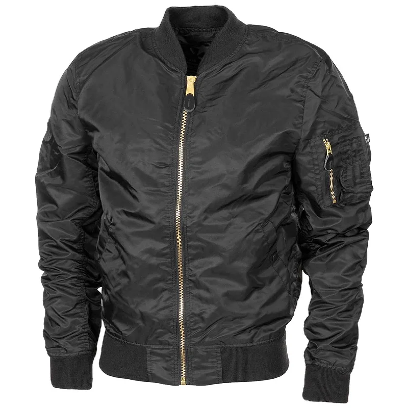 Shop the Weekend Away MFH US MA1 Airforce Flight Jacket Black