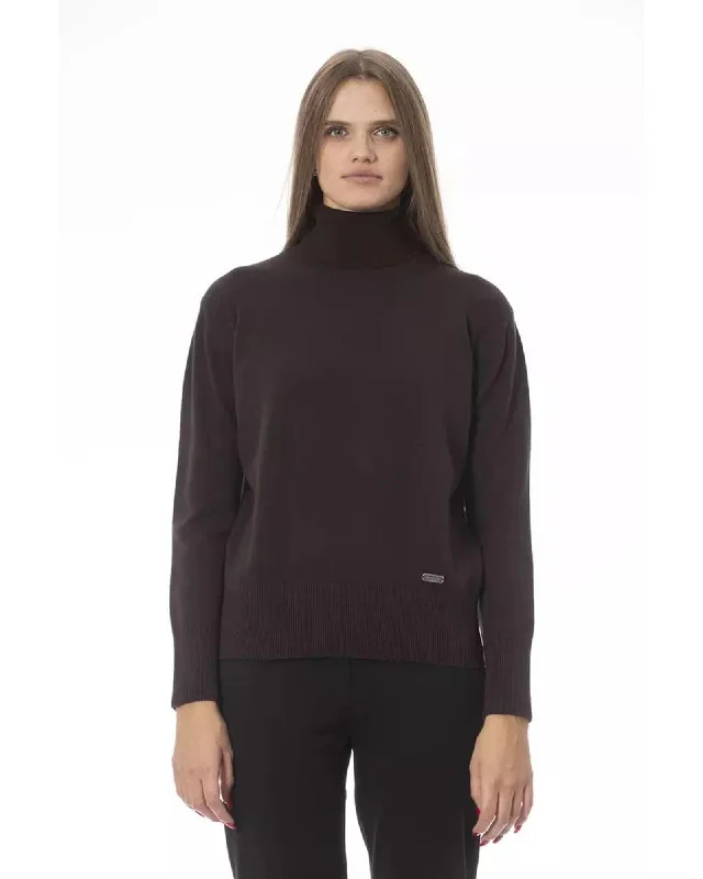 Baldinini Trend Women's Brown Wool Sweater - 46 IT