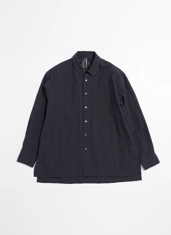 Weekend Deal Cotton Seersucker Blocking Shirt