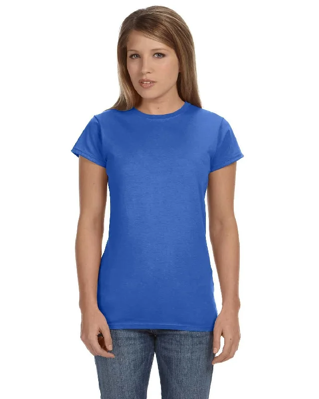 Shop and Save Gildan Ladies SoftStyle T-Shirt | Heather Royal