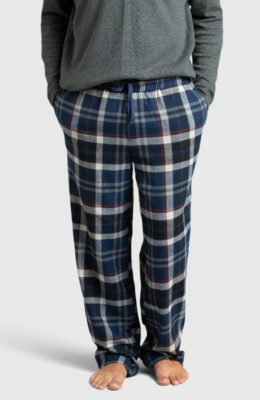 Weekend Discounts to Relish Blue & Black Flannel Plaid Pyjama