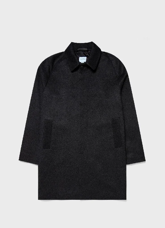 Weekend Deals That Spark Men's Cashmere Car Coat in Charcoal Melange