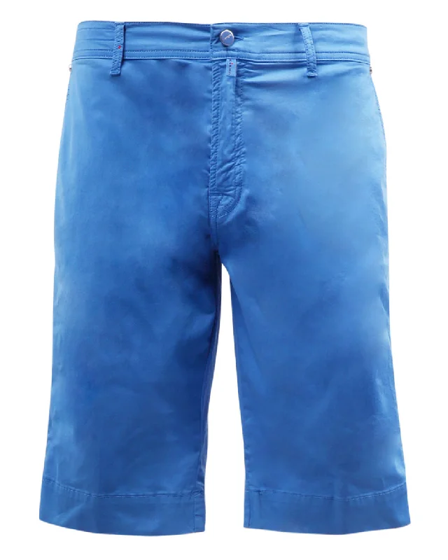 Weekend Savings Spectacle Electric Blue Cotton Shorts