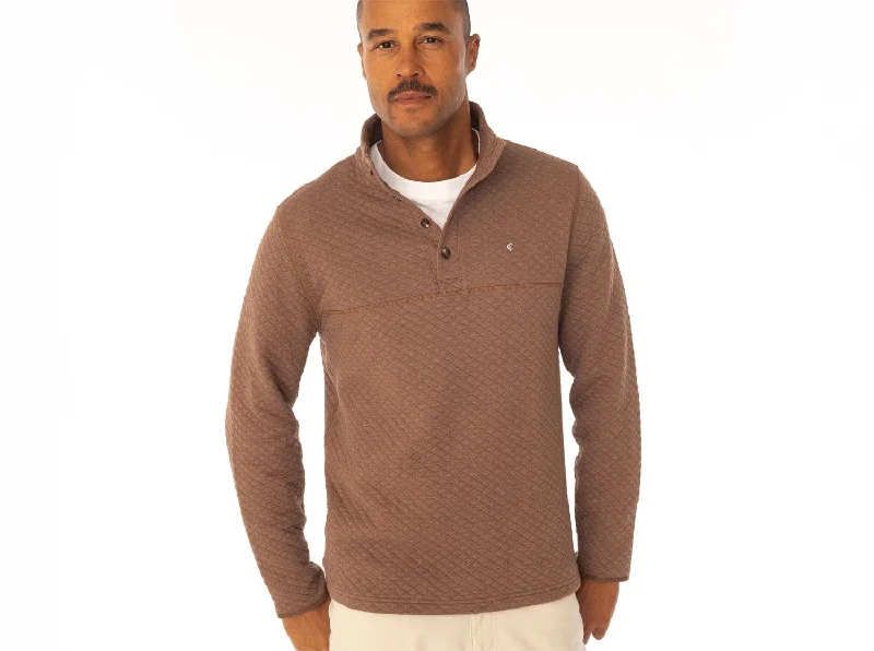 Instant Savings Quilted Pullover - Heather Coffee