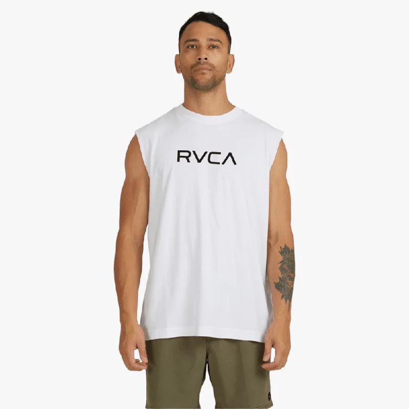 Get It Before It’s Gone Rvca Mens Big Rvca Musle Tank White