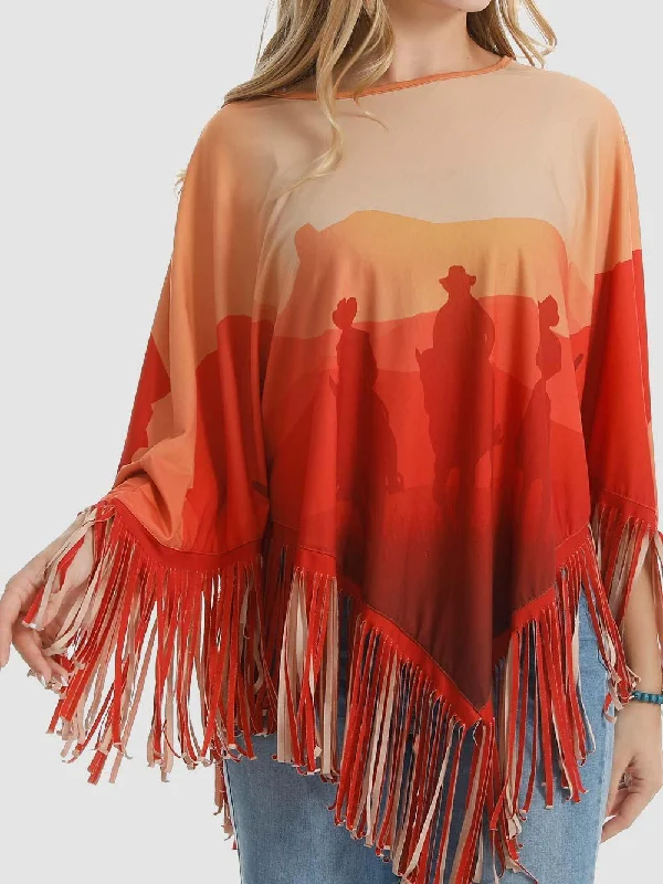 Sunset Cowboys Poncho