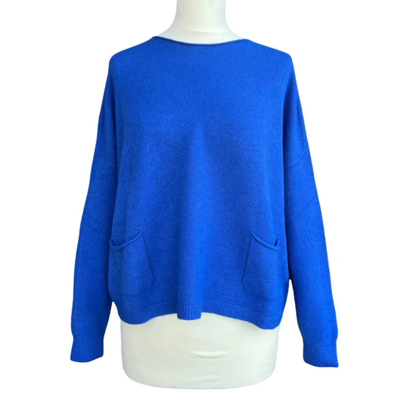 Jodie Round Neck Jumper China Blue