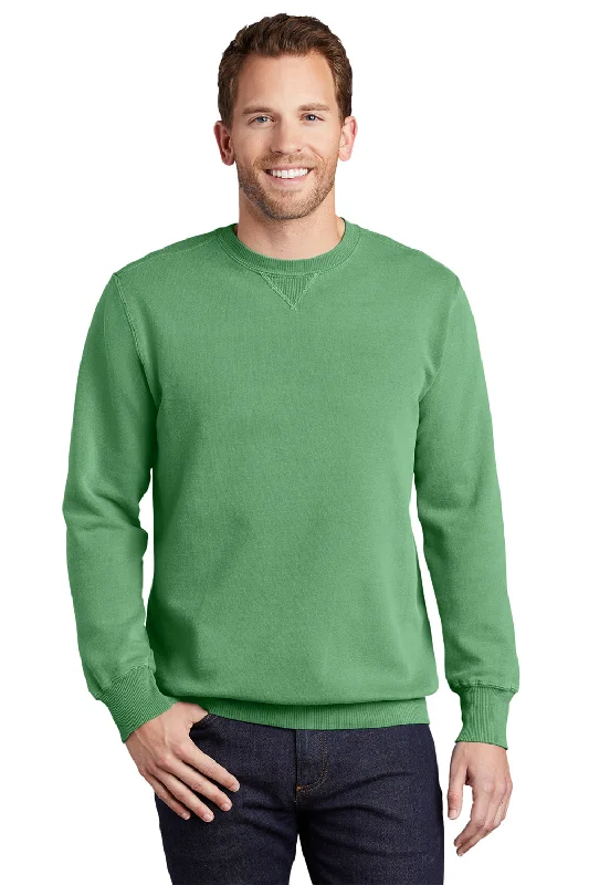 Flash Sale Port & Company Mens Beach Wash Fleece Crewneck Sweatshirt - Safari Green
